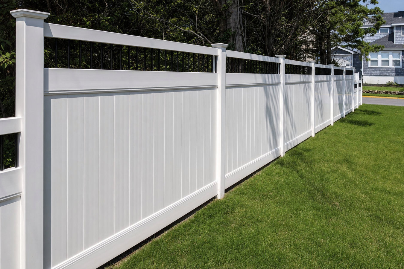 Vinyl fence installation