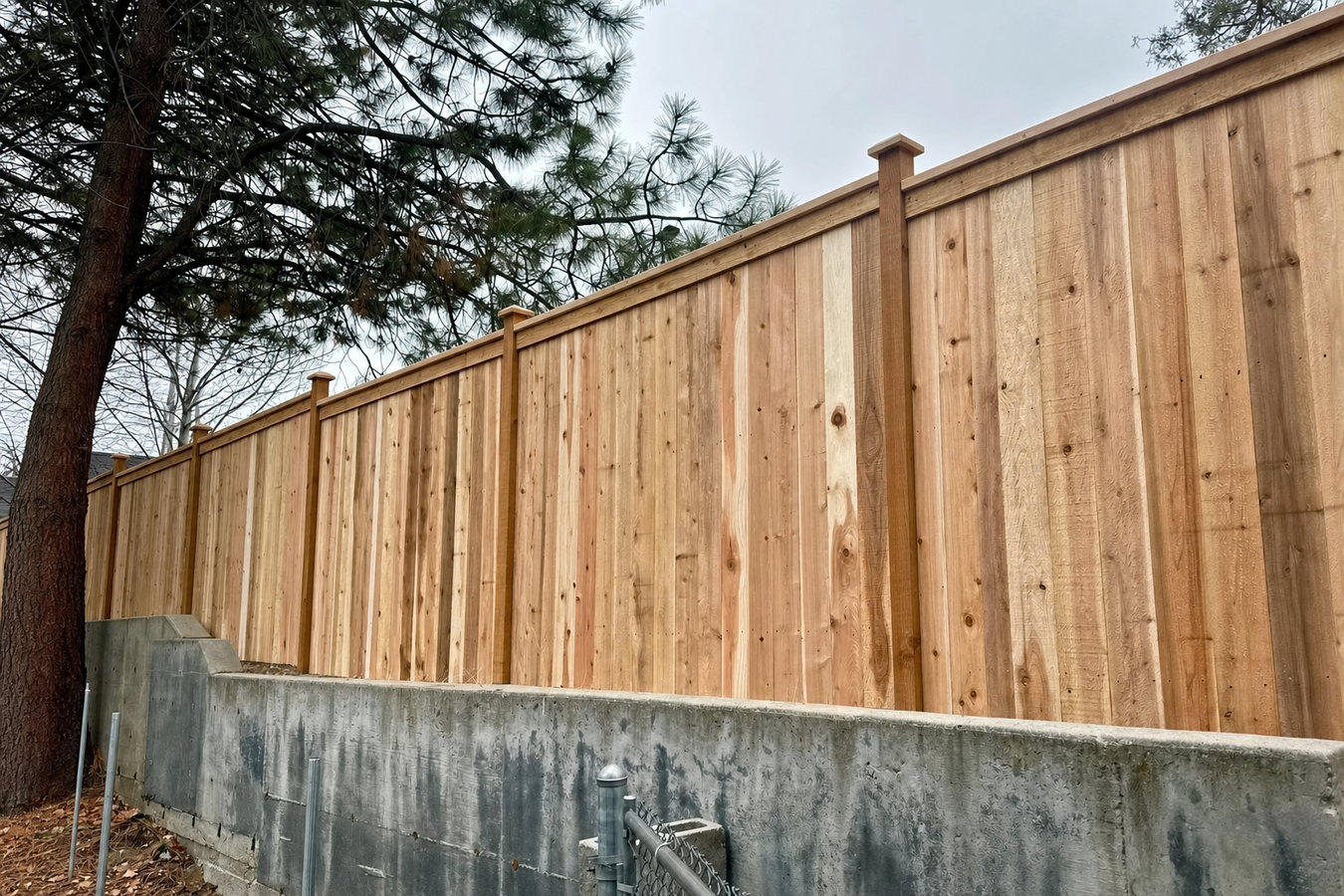 Wood and privacy fence installation
